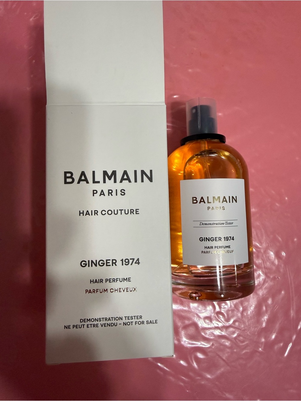 Balmain Paris Ginger 1974 Hair Perfume Spray - Amber Gold Bottle